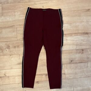 Liverpool Maroon Pants with Black and White Accents